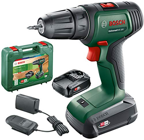 Bosch Akkuschrauber UniversalDrill 18V (2 Akkus, 18 Volt System, im Koffer)