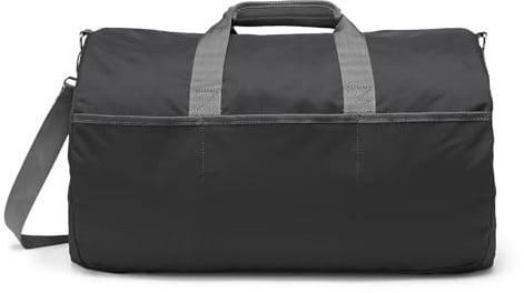 Amazon Essentials 50,8cm große Faltbare Nylontasche für Reisen/Aufbewahrung mit Reißverschlusstaschen, 13,6 kg Kapazität, Schwarz
