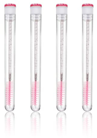 Wimpernpinsel, 4 Stück Kristall Mascara Stäbe, Tragbare Wimpernbürsten, Leere Mascara Tube, Wimpernbürste Tubes, für Verlängerung der Wimpern