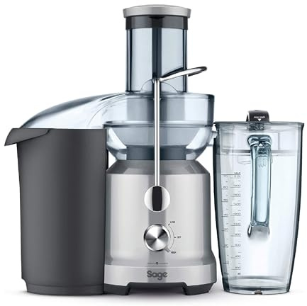 Sage - The Nutri Juicer Cold - Entsafter für Obst und Gemüse - Cold-Spin-Technologie, Hohe Saftausbeute, Extrabreiter Einfüllschacht, Einfach zu Reinigendes Sieb, 1250W Motor, 2L Saftkrug - Silber