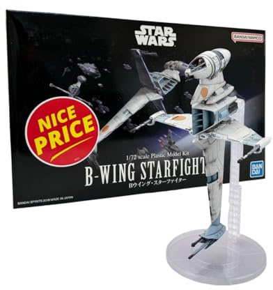 Revell Bandai B-Wing Fighter | Detailreicher Modellbausatz des Raumschiffs | Bekannt aus 'Die Rückkehr der Jedi Ritter' | Mit beweglichen Flügeln und Pilotenfigur | Maßstab 1:72 | Ab 13 Jahren
