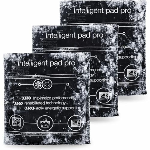 TK Gruppe Timo Kingler Kühlpads Set - MADE IN GERMANY - Kühlakkus Gel, klein & Groß Wärmekissen & Kühlpacks - Kühlkissen - Weisheitszahn & Fieber - Kinder & Erwachsene (3x schwarz - 16x16 cm)