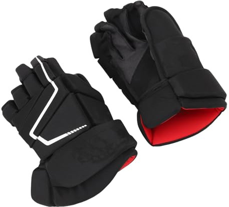 Kukyller Eishockey-Handschuhe, atmungsaktive, leichte Straßenhockey-Handschuhe, Nylon-Eva-Schaum-Schutzausrüstung für Training und Spiele (9inch)