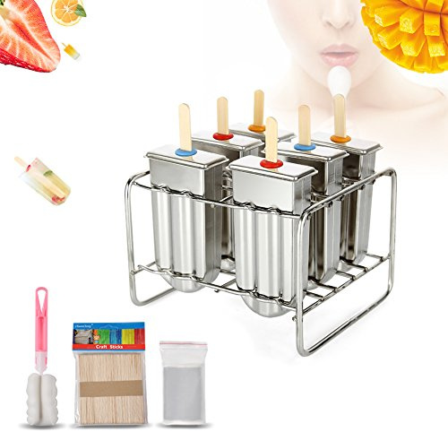 Ice Lolly Edelstahl Eis am Stiel Form DIY Eisform mit Edelstahl Stick Holder und Holder Base