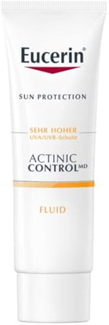 Eucerin Actinic Control MD Fluid Sonnenschutz LSF 100 80 ml, Sonnencreme mit sehr hohem Lichtschutzfaktor, Sonnenschutz zur Vorbeugung von aktinischer Keratose und nicht-melanotischem Hautkrebs