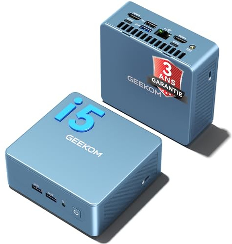 GEEKOM IT12 Mini PC mit Intel i5-12450H, 16GB DDR4 RAM 512GB(Bis zu 4TB) SSD Mini PC Windows 11 Pro mit 2.5G LAN|SD-Kartenleser|Wi-Fi 6E|Bluetooth 5.2|2*USB4 8K Mini Desktop PC für Home&Office&Busiess