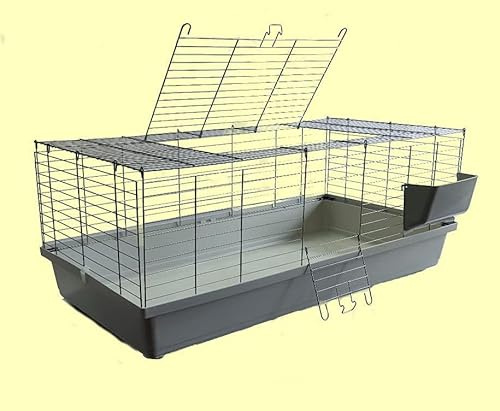 1m Neues Modell Hasenkäfig Nagerkäfig Kaninchenkäfig Käfig Stall Meerschweinchen weiß