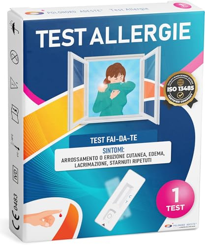 ADESTE TEST ALLERGIE – Allergietest für zuhause, Schnelltest zur Bestimmung des IgE-Spiegels im Blut. Erkennt mögliche allergische Reaktionen