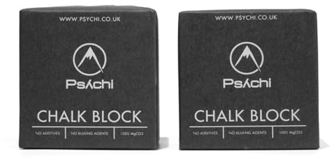 Psychi Kreideblock für Crossfit, Klettern, Bouldern, Gymnastik, Gewichtheben, Stangentanzen, 2 Stück