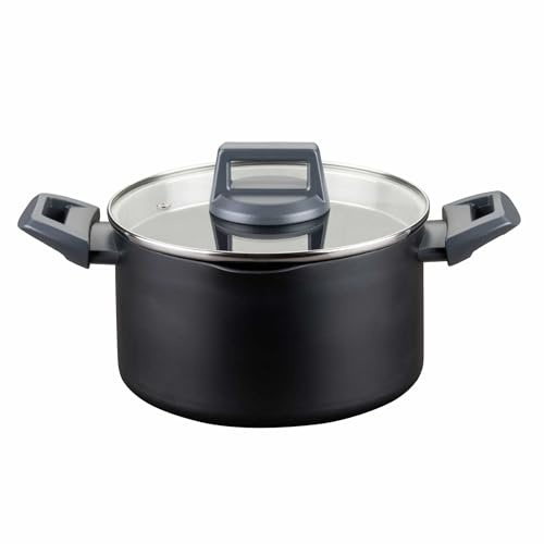 Fackelmann Kochtopf Statement 20cm – Topf mit keramischer Beschichtung – Recyceltes Aluminium mit Antihaft-Beschichtung – PFAS-frei, Hitzebeständiger Griff, Für alle Herdarten inklusive Induktion