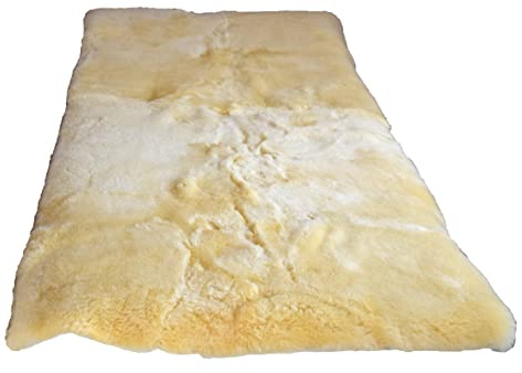 Naturasan – Lammfell Bettauflage 100×200 cm – Medizinisch gegerbt & hautfreundlich – Merino Lammfell Matratzenauflage – Unterbett Topper atmungsaktiv & wärmend für mehr Schlafkomfort