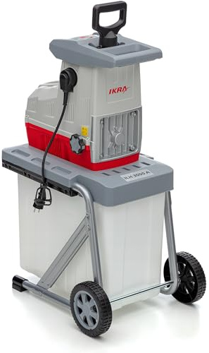 IKRA Elektro Gartenhäcksler Walzenhäcksler ILH 3000 A, leise robust wartungsarm, 3.000W Aststärke bis 44mm