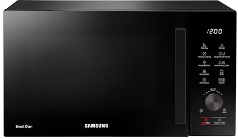 Samsung MC28A5137KK/E1 Kombi-Mikrowelle mit Grill und Heißluft, 900 W, 28 l Garraum, AirFry, Power Defrost, Kratzfester Keramik-Emaille-Inneraum, Schwarz
