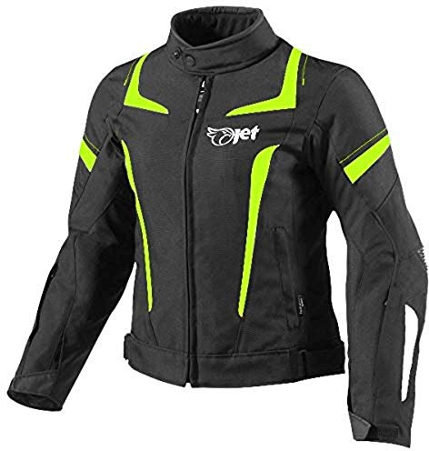Jet Motorcycle Motorradjacke Frauen Damen Sommer Winter Gepanzerte Textilwasserdichte ELEKTRA (S (8/10), Flur)