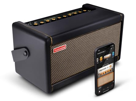 Positive Grid Spark 40-Watt Combo Übungsgitarrenverstärker für E-Bass und Akustikgitarre mit Spark Mobile App (Schwarz)