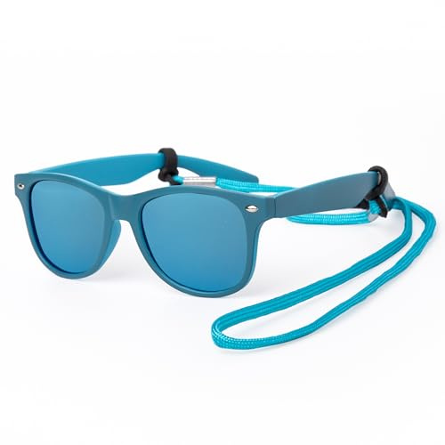 Kiddus Kinder Sonnenbrille 4-7 Schutz Kategorie 3, Sonnenbrille Mädchen und Jungen, Kindersonnenbrille ab 4 Jahren, Kleinkinder, elegant und sicher