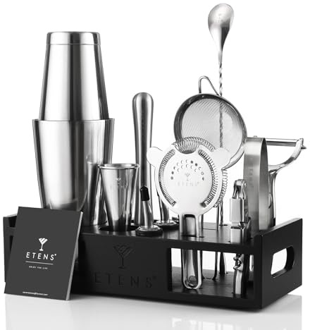 Cocktail-Shaker-Set, Getränkemixer, Bar-Zubehör, 15-teiliges Mixology-Barkeeper-Set enthält Boston-Shaker, japanischen Messbecher, Sieb, Flaschenöffner, Cocktail-Rührlöffel