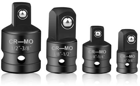 Stecknuss Adapter, 4 Stück Stecknussadapter Set Adapter Satz, Adapter-Set für Ratschen 1/4 Auf 3/8, 3/8 Auf 1/4, 3/8 Auf 1/2, 1/2 Auf 3/8 SteckschlüSsel-Adapter für Steckschlüsseln Nuss Knarren