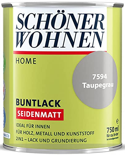 Schöner Wohnen Home Buntlack seidenmatt 750 ml - Taupegrau