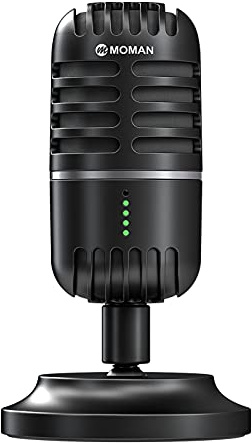 Mikrofon pc, Streaming Mikrofon für PC, PS4, PS5, Condenser Microphones USB C für Gaming, Podcast, Aufnahmen, Streaming, mit Stumm/Gain, Adapter für Phone,Kompatibel mit Mac, Winows