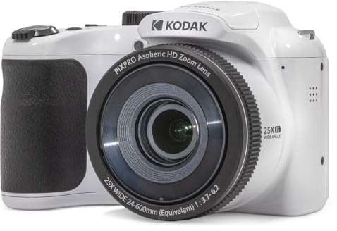 KODAK Pixpro Astro Zoom AZ255 - Digitale Bridge-Kamera 16 MP, 25X optischer Zoom, Full HD 1080p Video, 24 mm Weitwinkel, optische Bildstabilisierung, 3-Zoll-LCD, AA-Batterien - Rot