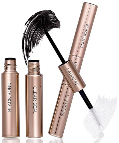 Wimpernkleber Wasserfest LAUBESS Bond and Seal Lash Glue Wimpern Kleber Lash Cluster Glue Wimpern Extensions Kleber 10ml (Black/Clear)