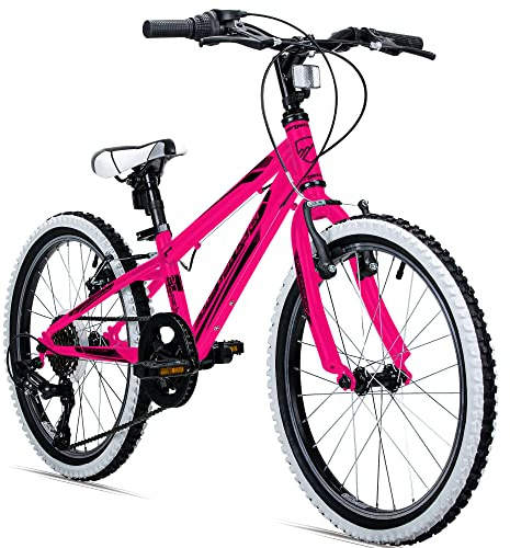 Bergsteiger Kansas 20/24 Zoll Kinderfahrrad Mountainbike Jungen & Mädchen | Mit V-Bremsen, Ständer, Klingel und Reflektoren, ideal für Kinder von 110–130 cm auf Schulweg und Freizeit.