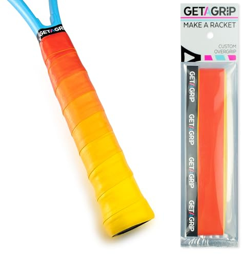 GET A Grip Griffband Tennisschläger, Overgrip, Anti-Schweiß | Anti-Rutsch-Tennisschläger-Griffband, schnell trocknende Overgrips, bunte Designs, ein einzigartiges Geschenk für