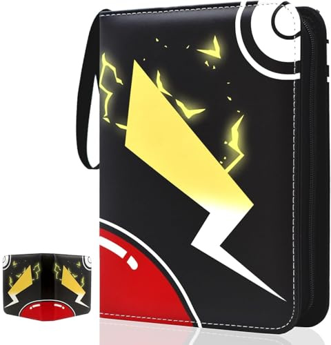 Kardition Karten Sammelalbum, 440 Taschen PU-Leder Sammelkarten Album, 4-Taschen Sammelalbum für Karten mit 55 Hüllen Binder Blätter für MTG Sportkartensammler