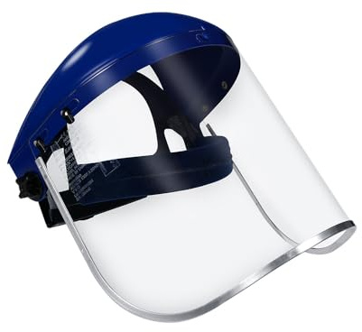 Blue Eagle Gesichtsschutzschild (B1BL+FC48) | Transparentes Visier aus Polycarbonat | 1 Set + Ersatzvisier