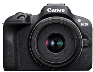 Canon EOS R100 mit RF-S 18–45mm – 24,1 MP APS-C Systemkamera – Dual Pixel AF, 4K-Video, 6,5 B/s, Augen- & Gesichtserkennung, WLAN & Bluetooth - Perfekt, um kostbare Erinnerungen festzuhalten