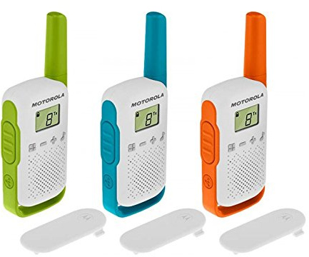 Motorola Solutions T42 Triple Talkabout Set Gruen/Blau/Orange mit Weiß Blau Grün Orange