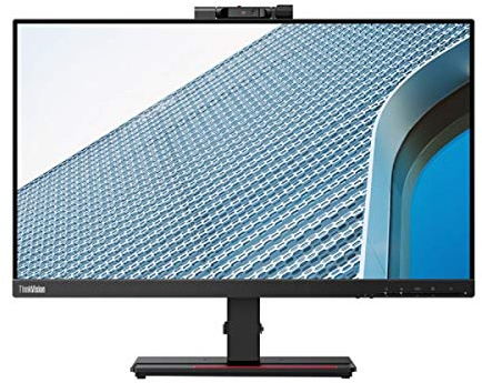 Lenovo ThinkVision T24v-20 23,8 Zoll Full HD IPS LED Monitor - Raven Black mit Webcam und Mikrofon