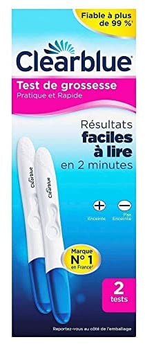 Procter & Gamble Clearblue Schwangerschaftstest, praktisch und schnell, zuverlässig zu mehr als 99 %, 2 Tests