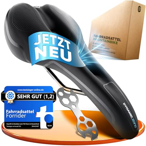 Forrider Fahrradsattel Herren & Damen Ergonomisch, Memory Foam und Innovative Federung für maximalen Fahrkomfort | Fahrrad Sattel Damen weich & bequem Fahrradsitz E-Bike City/Trekking/MTB/Racing