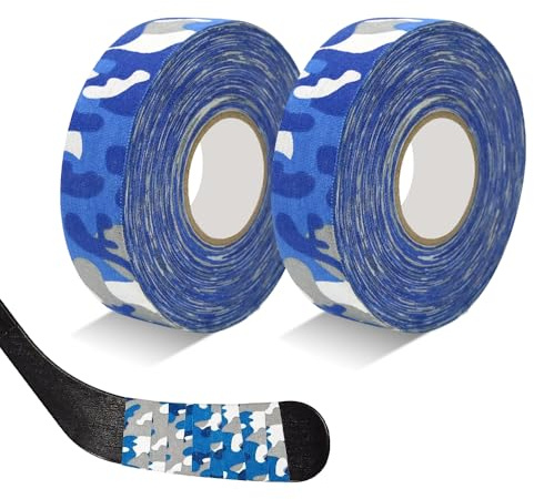 Riisoyu 2 Rollen Eishockey Schläger Tape, Hockey Tape Rutschfestes Hockeyschlägerband Anti-Rutsch Grip Band Selbstklebendes Griffbänder für Hockeyschläger Tennisschläger Badmintongriff Golfschläger