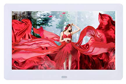 Digitaler Bilderrahmen,Digitaler Fotorahmen-8.2 Zoll 1280 x 800 IPS-Bildschirm Foto-Videoplayer mit Fernbedienung/Kalender/Uhr Unterstützung für USB-Laufwerk und SD-Karte