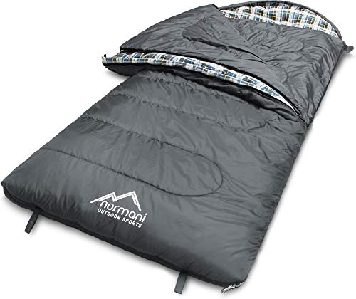4-in-1-Funktion Extrem Outdoor Schlafsack 'Antarctica' aus Nylon Rip-Stop mit 500 + 250 g/m² Hollow Fiber Füllung 220 x 90 cm Farbe Lightgrau Größe Rechts