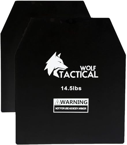 WOLF TACTICAL Gewichtsweste Platten - 5,75/8,75/14,5/9 kg Paar - WODs, Krafttraining, Laufen, schwere Workouts