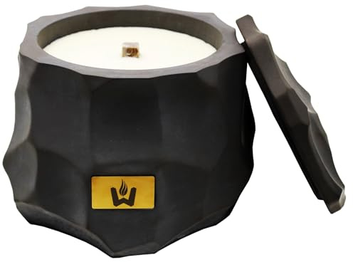 Flamestone Wachsfresser mit Dauerdocht | aus Beton made in germany | Ø16cm Outdoor Tischfeuer | Wiederbefüllbare Fackel | Recycling von Kerzenwachs