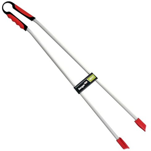 Helping Hand Ranger MAX Müllzange Profi 89 cm, Müllgreifer, gebogener Griff | Müllzange Profi im Zangen-Stil, 89 cm, robuster Müllsammler und Greifer zum Aufheben auch schwerer Gegenstände
