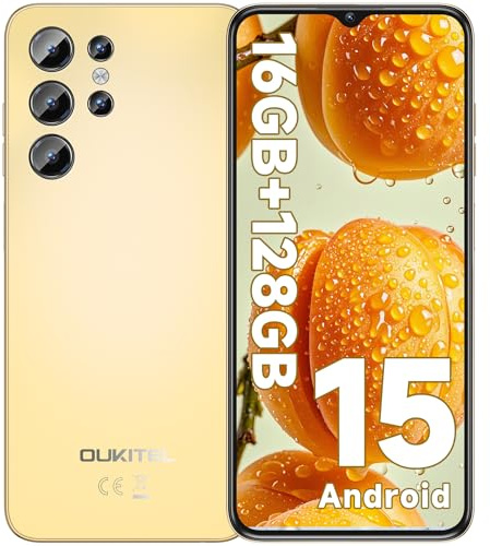 OUKITEL C1 Android 15 Smartphone Ohne Vertrag, 16GB+128GB /1TB Handy Günstig, 6.52 HD+ Handy Ohne Vertrag,5150mAh Simlockfreie Handys, 13MP+5MP, Dual 4G SIM 3 Steckplatz/Fingerabdruck/OTG/3.5mm Jack