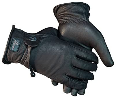 APPALERO Western Reithandschuhe L Dunkelbraun – 100% Ziegenleder, griffig & robust