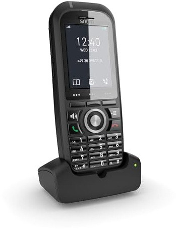 Snom M70 IP DECT Robustes Mobilteil EU / USA, VoIP, SIP, Bluetooth, HD, Alarmschlüssel, Vibration, Perfekt für den Außenbereich, Stürze von bis zu 2 Metern, Schwarz, 00004423