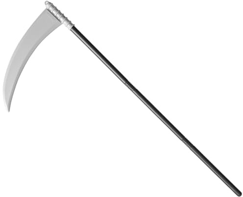 Hperu 39 Zoll Sense Reaper Scythe, abnehmbares leichtes Plastikspielzeug für Halloween -Requisiten Cosplay Party Dress Up