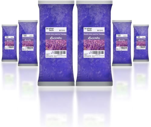 Paraffinwachs für Hände Füße Boston Tech® Antioxidative Rehabilitation + Behandlung von + Hydratisiert+ Nährt+ Ästhetisch|Ideal für jedes Paraffinbad|6 Blöcken à 450g Lavendel