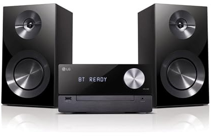 LG CM2460DAB Mini HiFi-Anlage mit DAB, Bluetooth, USB und LG SoundSnyc [Schwarz]