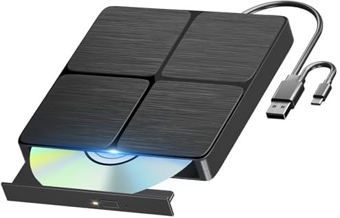 Yaeonku Externes Blu Ray CD DVD Laufwerk, USB 3.0 Typ-C 3D Bluray CD DVD BD Brenner Player Schlankes Bluray DVD Laufwerk für MacBook Laptop Desktop PC Laptop Kompatibel mit Mac OS Windows XP/7/8/10/11