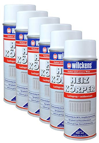 Dynamic24 Heizkörperlackspray weiß seidenmatt 400ml Heizung Lackspray Spraydose für Heizkörper Wasserboiler Radiatoren Warmwasserrohre - große Deck- u. Füllkraft - kratz-, stoß- schlagfest (6)