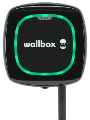 Wallbox Pulsar Plus Ladegerät für Elektrofahrzeuge. Mit Einstellbarer Leistung von bis zu 22 kW. Ladekabel Typ 2. WLAN- und Bluetooth-Verbindung sowie OCPP-kompatibel. (Type 2-7.4 KW | 5 m, Black)